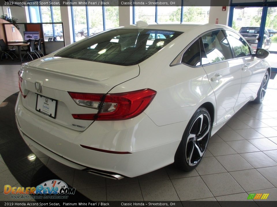 2019 Honda Accord Sport Sedan Platinum White Pearl / Black Photo #7