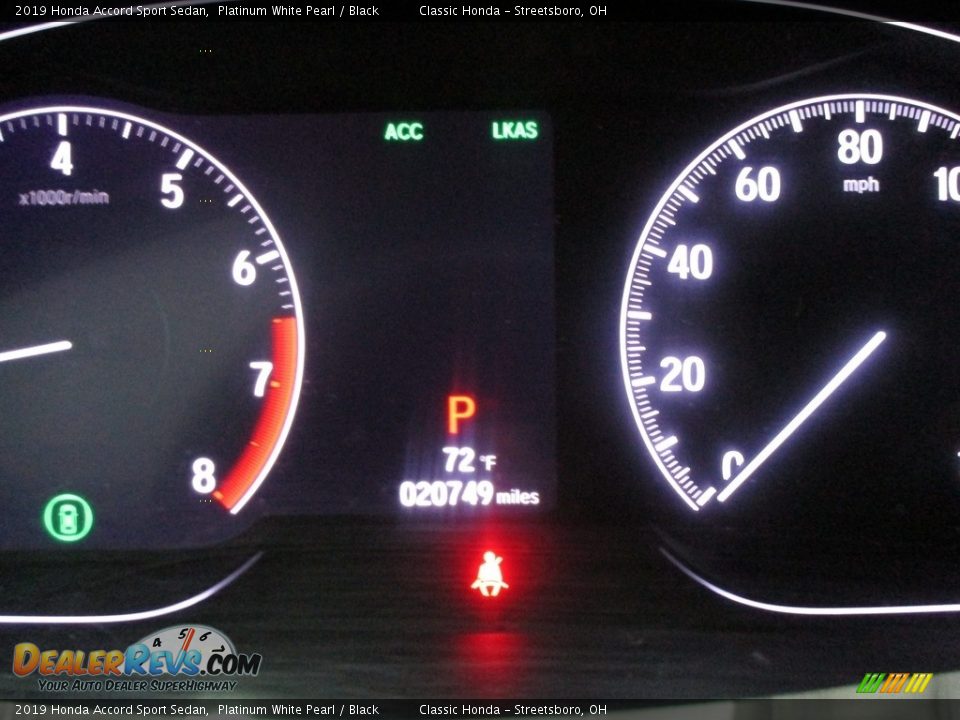 2019 Honda Accord Sport Sedan Platinum White Pearl / Black Photo #32