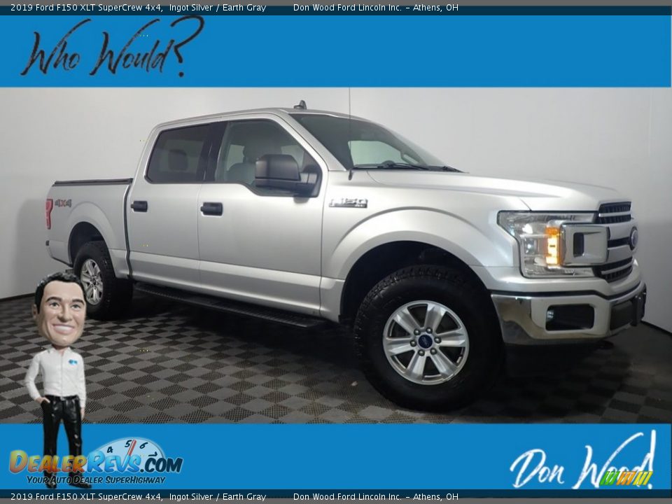 2019 Ford F150 XLT SuperCrew 4x4 Ingot Silver / Earth Gray Photo #1