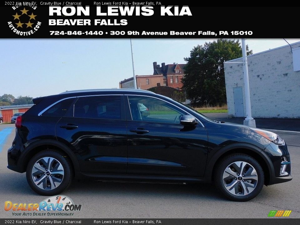 2022 Kia Niro EV Gravity Blue / Charcoal Photo #1