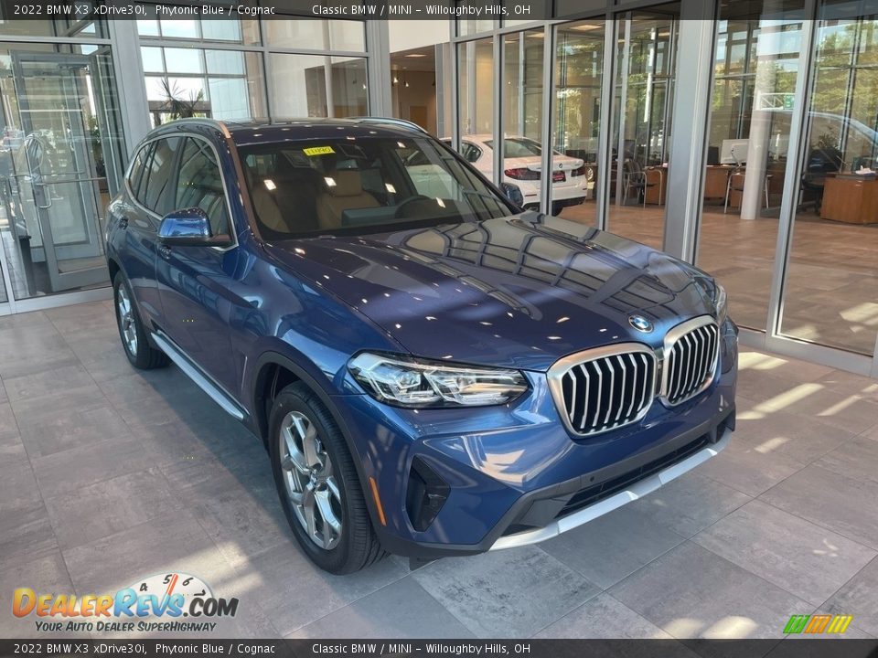 2022 BMW X3 xDrive30i Phytonic Blue / Cognac Photo #1