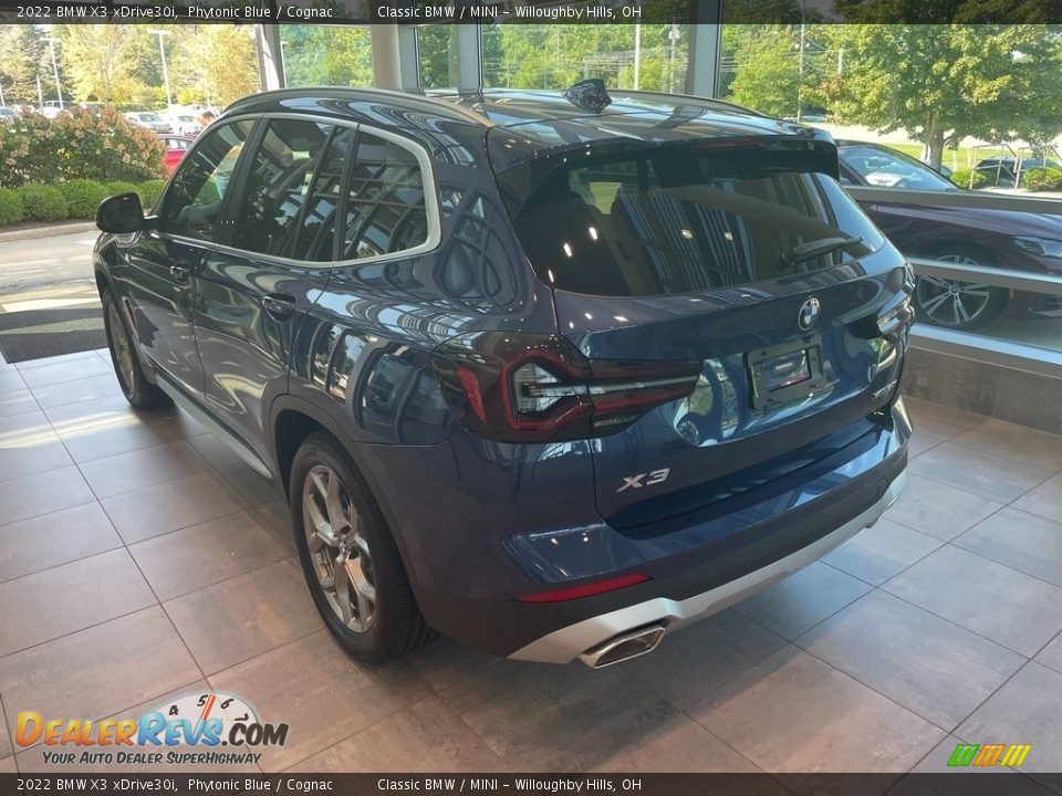 2022 BMW X3 xDrive30i Phytonic Blue / Cognac Photo #2