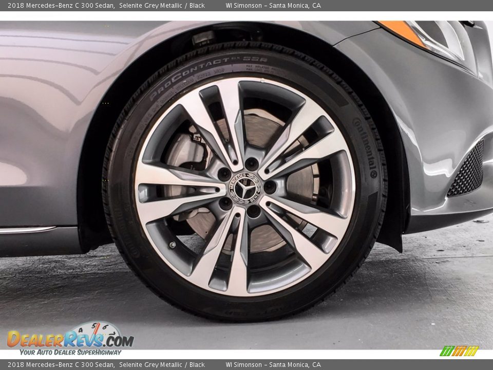 2018 Mercedes-Benz C 300 Sedan Selenite Grey Metallic / Black Photo #8
