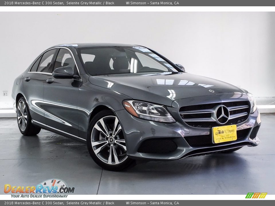 2018 Mercedes-Benz C 300 Sedan Selenite Grey Metallic / Black Photo #14