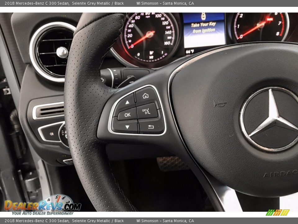 2018 Mercedes-Benz C 300 Sedan Selenite Grey Metallic / Black Photo #19