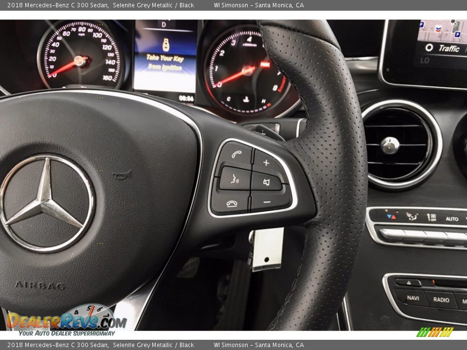 2018 Mercedes-Benz C 300 Sedan Selenite Grey Metallic / Black Photo #20