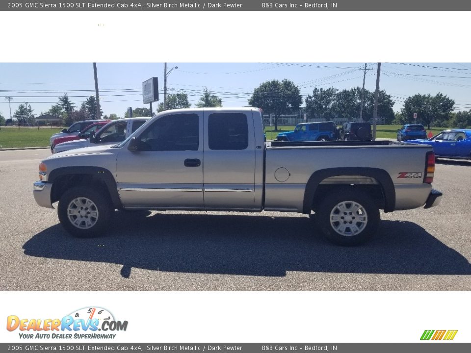 2005 GMC Sierra 1500 SLT Extended Cab 4x4 Silver Birch Metallic / Dark Pewter Photo #1