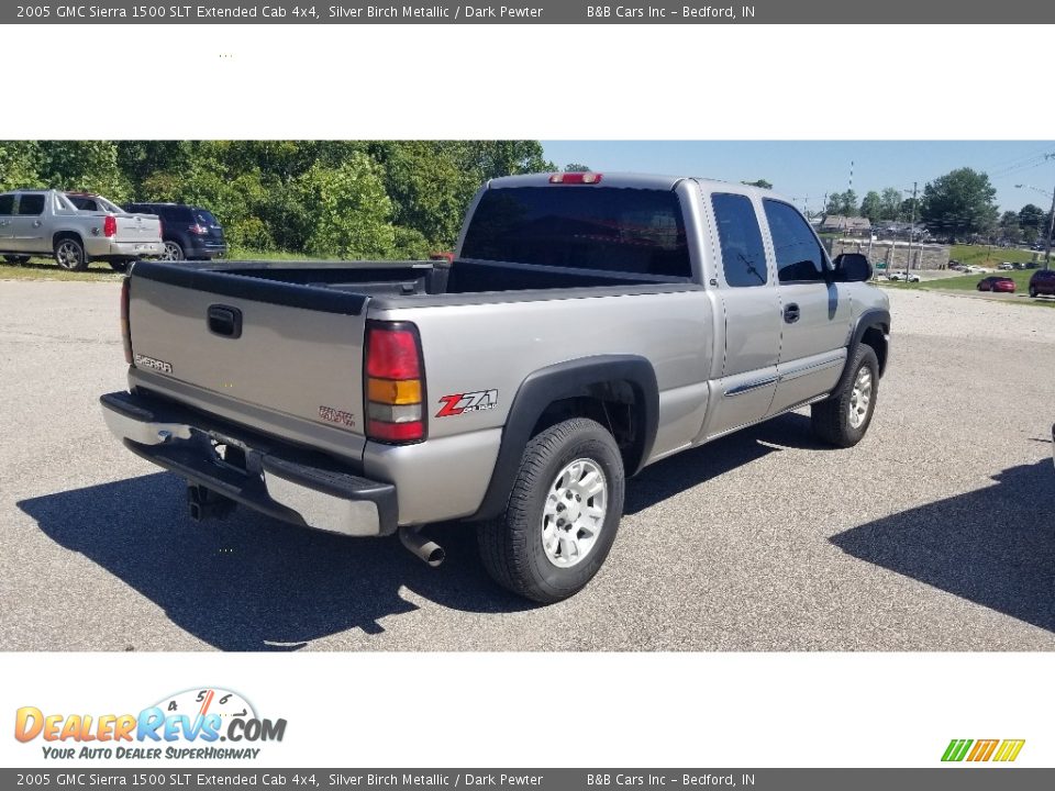 2005 GMC Sierra 1500 SLT Extended Cab 4x4 Silver Birch Metallic / Dark Pewter Photo #4