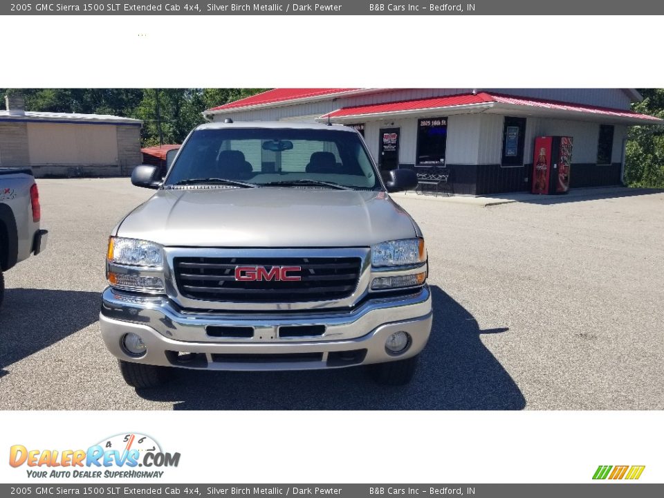 2005 GMC Sierra 1500 SLT Extended Cab 4x4 Silver Birch Metallic / Dark Pewter Photo #7