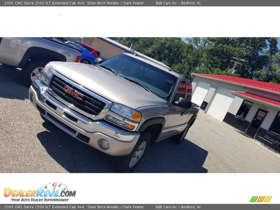 2005 GMC Sierra 1500 SLT Extended Cab 4x4 Silver Birch Metallic / Dark Pewter Photo #20