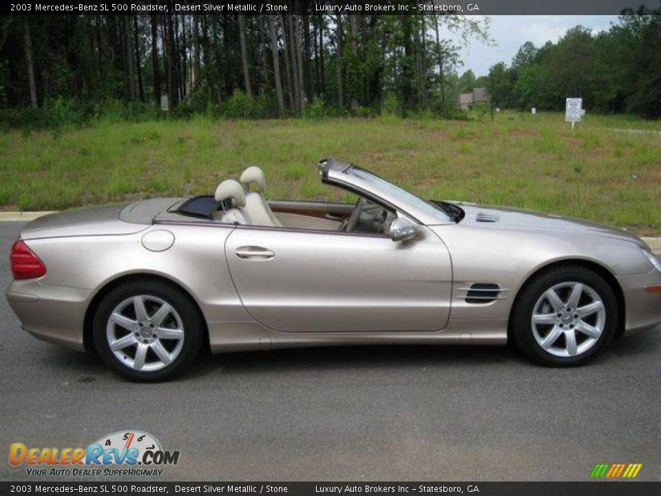 2003 Mercedes-Benz SL 500 Roadster Desert Silver Metallic / Stone Photo #1