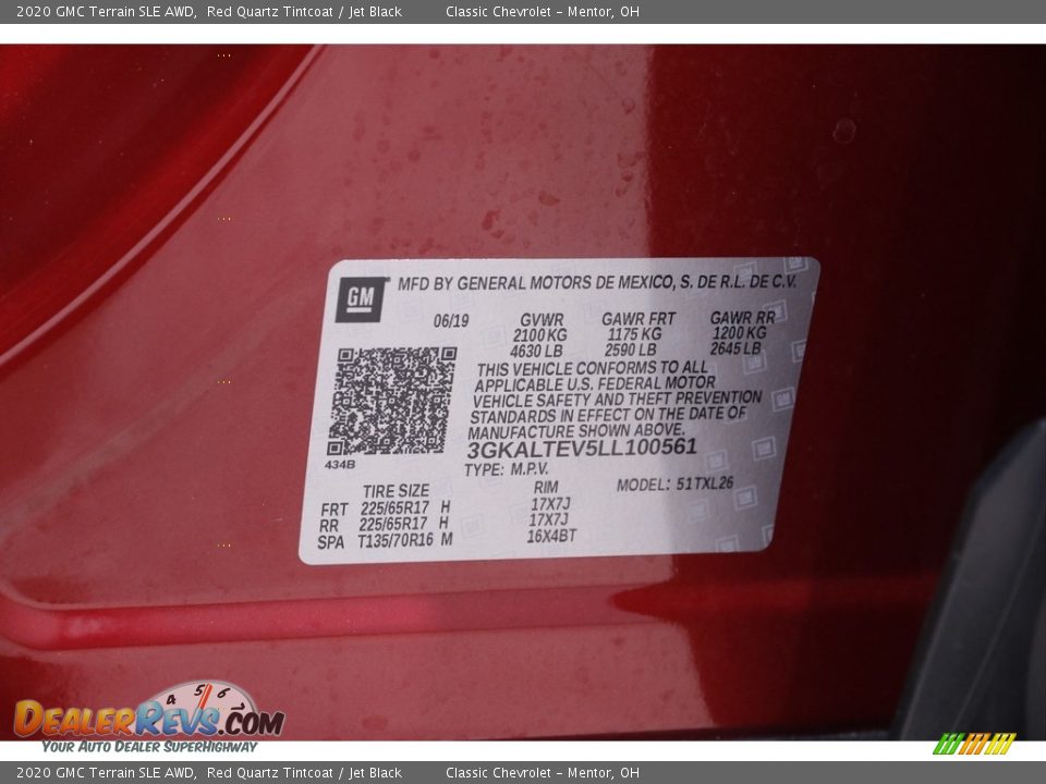2020 GMC Terrain SLE AWD Red Quartz Tintcoat / Jet Black Photo #20
