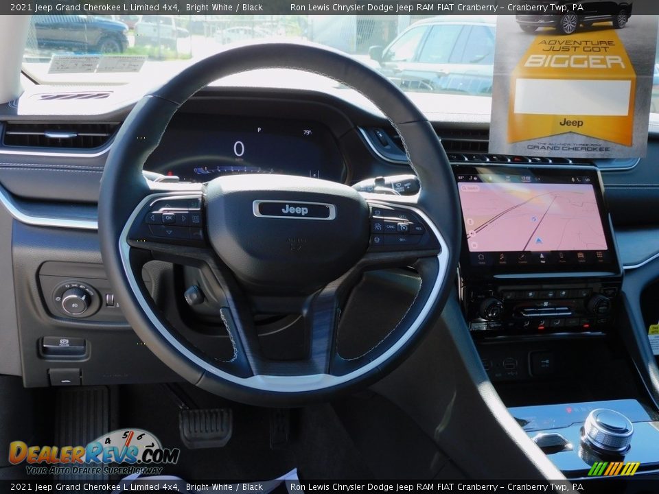 2021 Jeep Grand Cherokee L Limited 4x4 Bright White / Black Photo #14