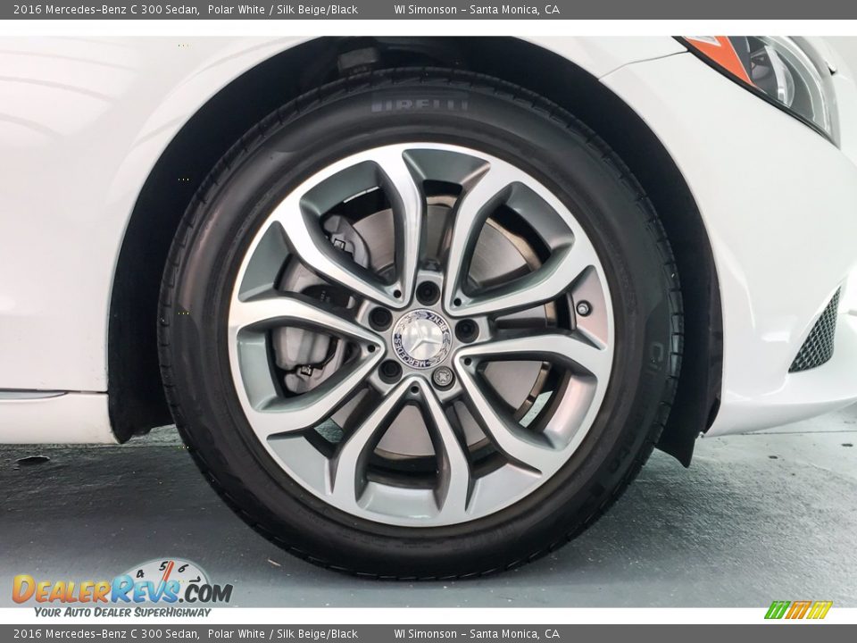 2016 Mercedes-Benz C 300 Sedan Polar White / Silk Beige/Black Photo #8