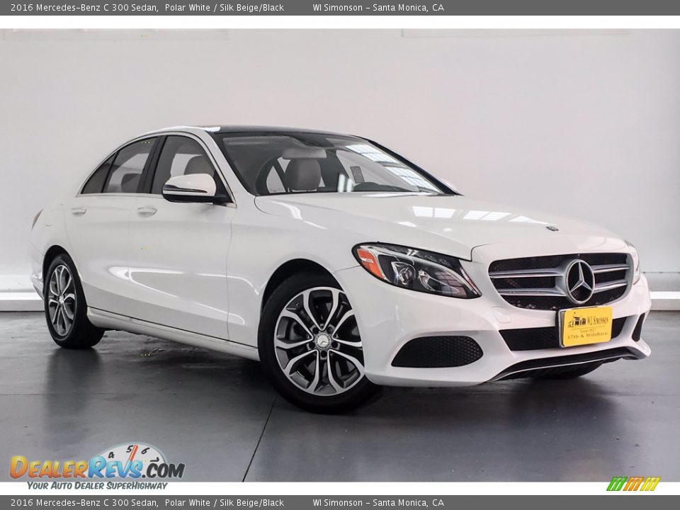 2016 Mercedes-Benz C 300 Sedan Polar White / Silk Beige/Black Photo #14