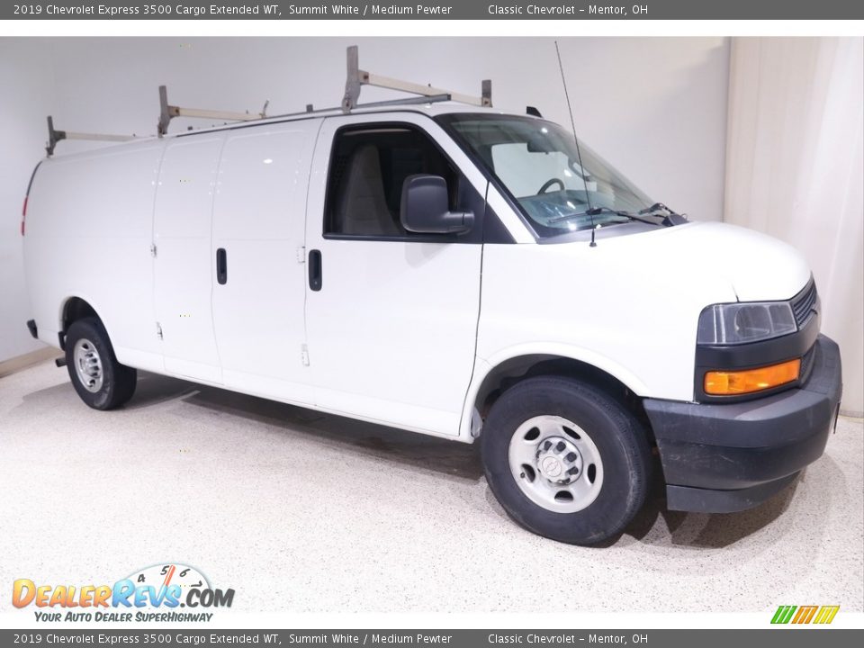 2019 Chevrolet Express 3500 Cargo Extended WT Summit White / Medium Pewter Photo #1