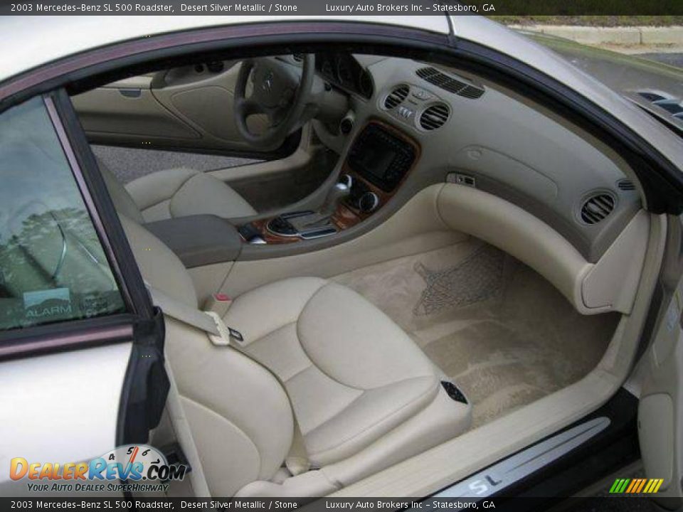 2003 Mercedes-Benz SL 500 Roadster Desert Silver Metallic / Stone Photo #3