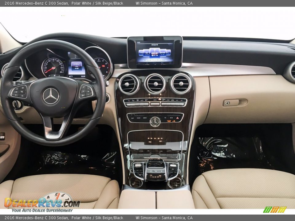 2016 Mercedes-Benz C 300 Sedan Polar White / Silk Beige/Black Photo #18