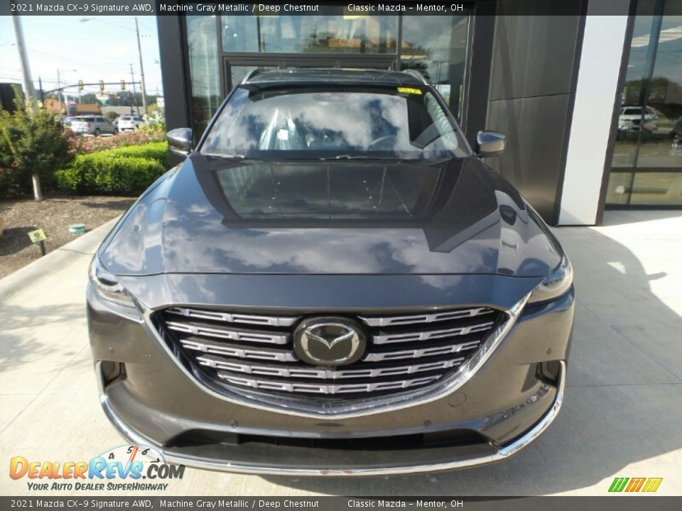 2021 Mazda CX-9 Signature AWD Machine Gray Metallic / Deep Chestnut Photo #2