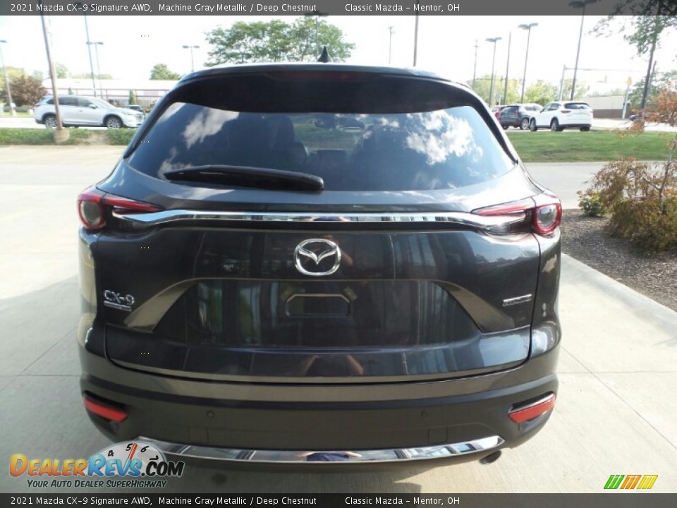 2021 Mazda CX-9 Signature AWD Machine Gray Metallic / Deep Chestnut Photo #5