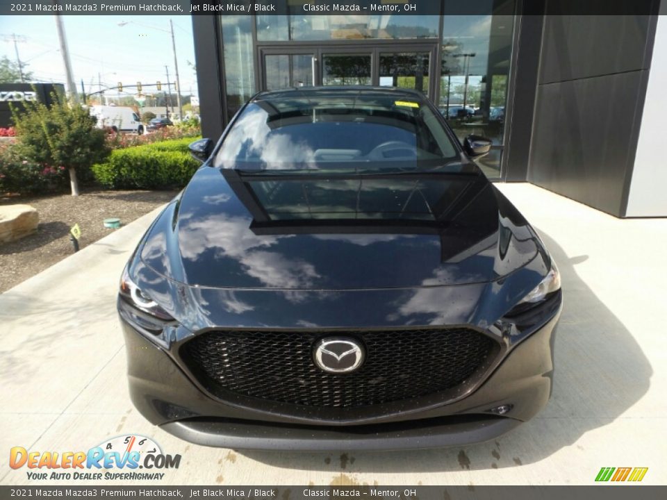 2021 Mazda Mazda3 Premium Hatchback Jet Black Mica / Black Photo #2