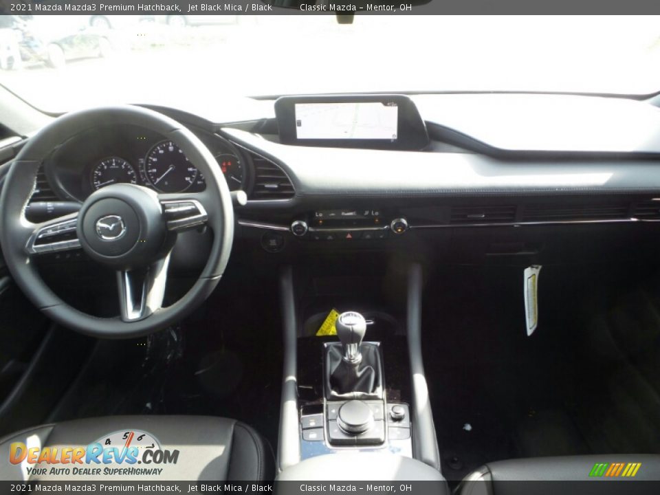2021 Mazda Mazda3 Premium Hatchback Jet Black Mica / Black Photo #3