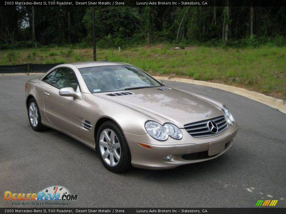 2003 Mercedes-Benz SL 500 Roadster Desert Silver Metallic / Stone Photo #4