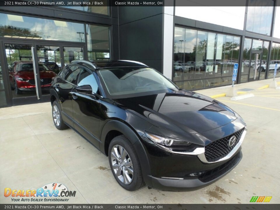 2021 Mazda CX-30 Premium AWD Jet Black Mica / Black Photo #1