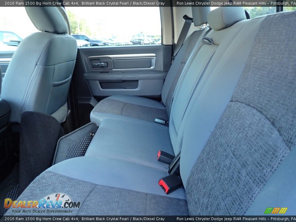 Rear Seat of 2016 Ram 1500 Big Horn Crew Cab 4x4 Photo #11