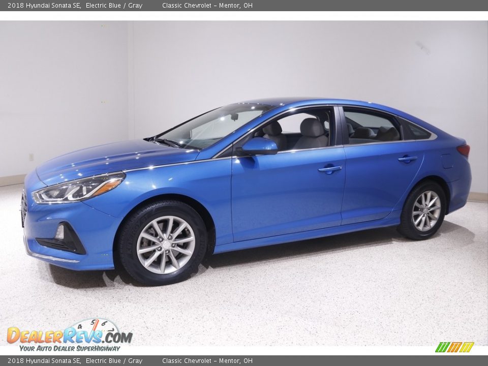 2018 Hyundai Sonata SE Electric Blue / Gray Photo #3