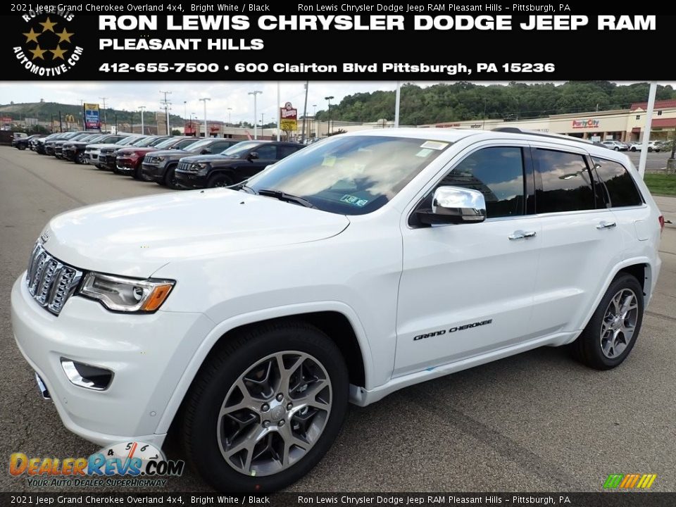 2021 Jeep Grand Cherokee Overland 4x4 Bright White / Black Photo #1