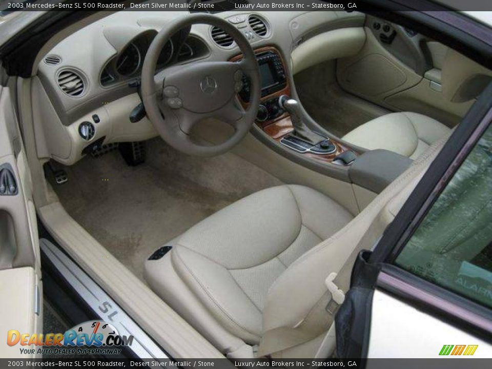 2003 Mercedes-Benz SL 500 Roadster Desert Silver Metallic / Stone Photo #7