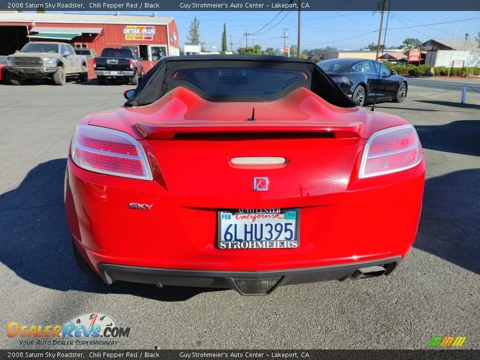 2008 Saturn Sky Roadster Chili Pepper Red / Black Photo #5