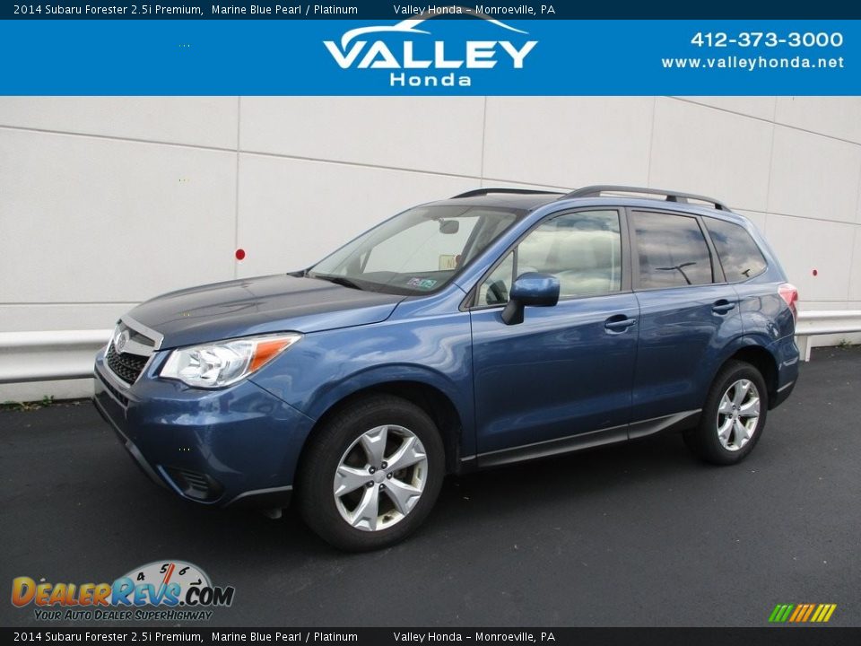 2014 Subaru Forester 2.5i Premium Marine Blue Pearl / Platinum Photo #1