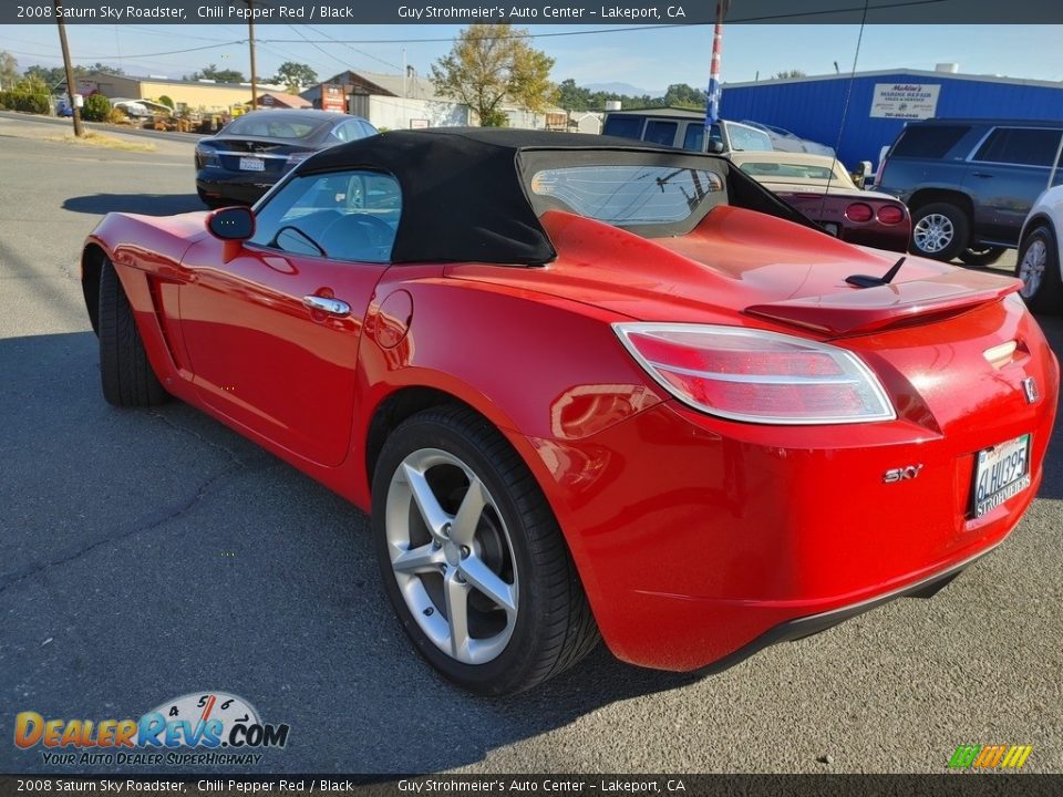 2008 Saturn Sky Roadster Chili Pepper Red / Black Photo #6