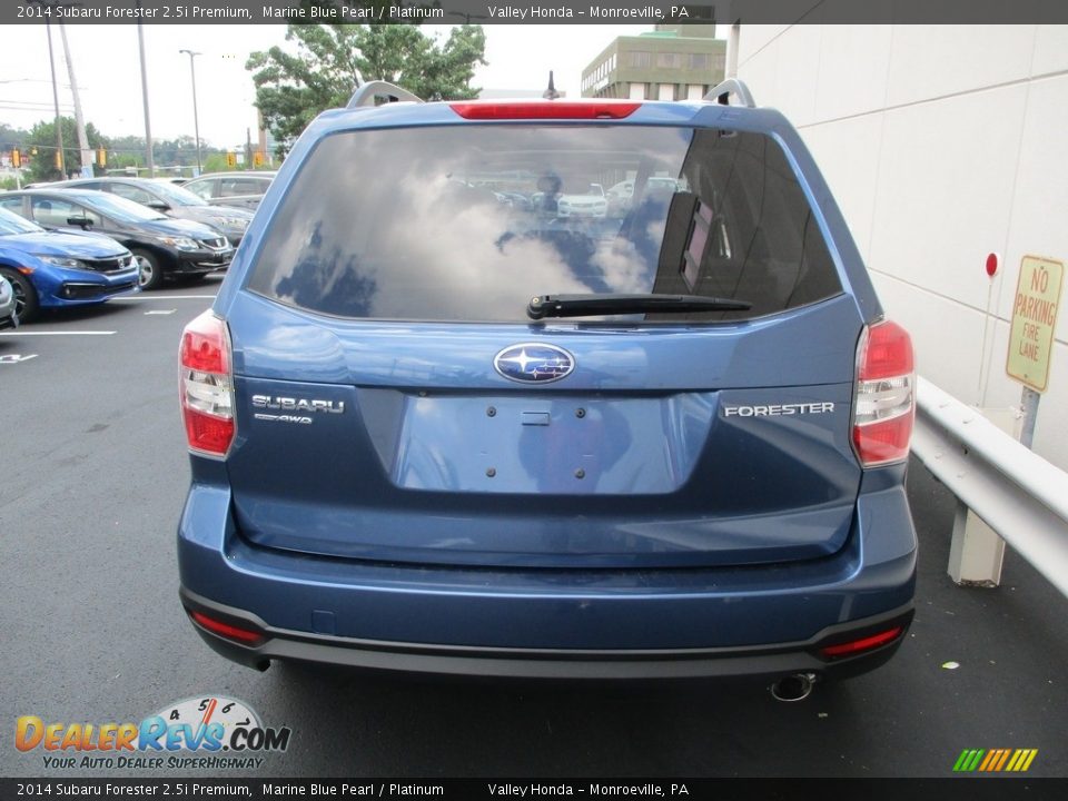 2014 Subaru Forester 2.5i Premium Marine Blue Pearl / Platinum Photo #4