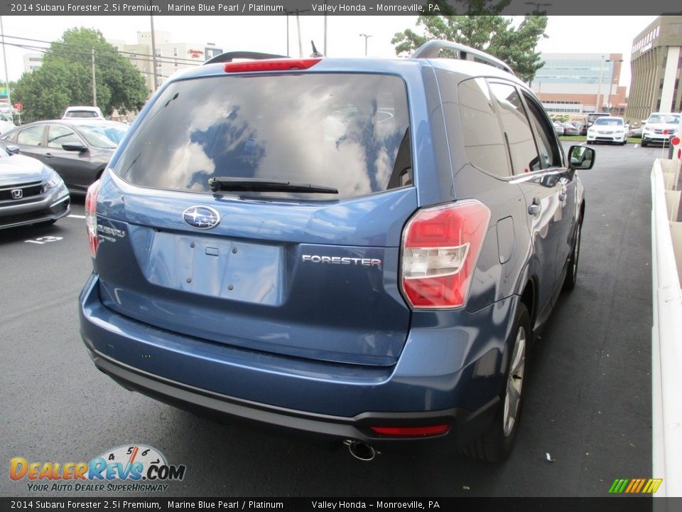 2014 Subaru Forester 2.5i Premium Marine Blue Pearl / Platinum Photo #5