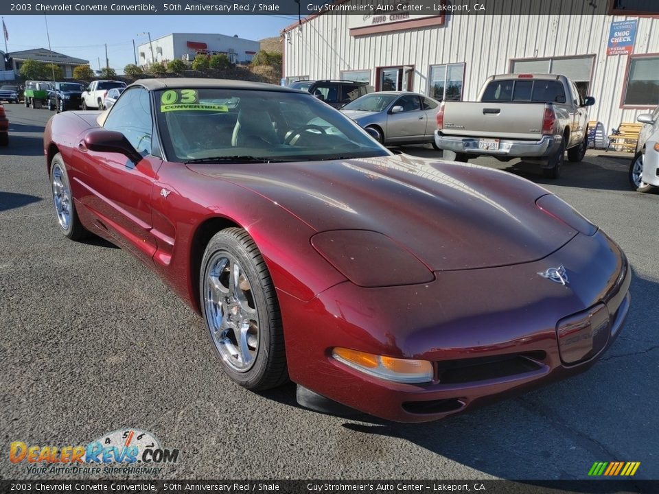 2003 Chevrolet Corvette Convertible 50th Anniversary Red / Shale Photo #1