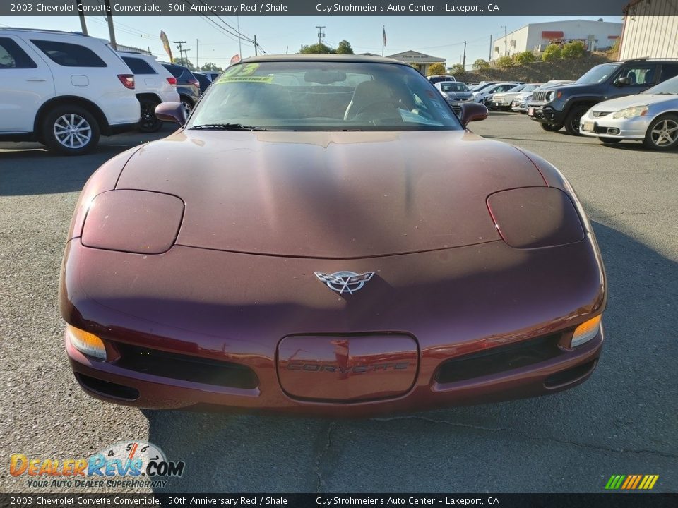 2003 Chevrolet Corvette Convertible 50th Anniversary Red / Shale Photo #2