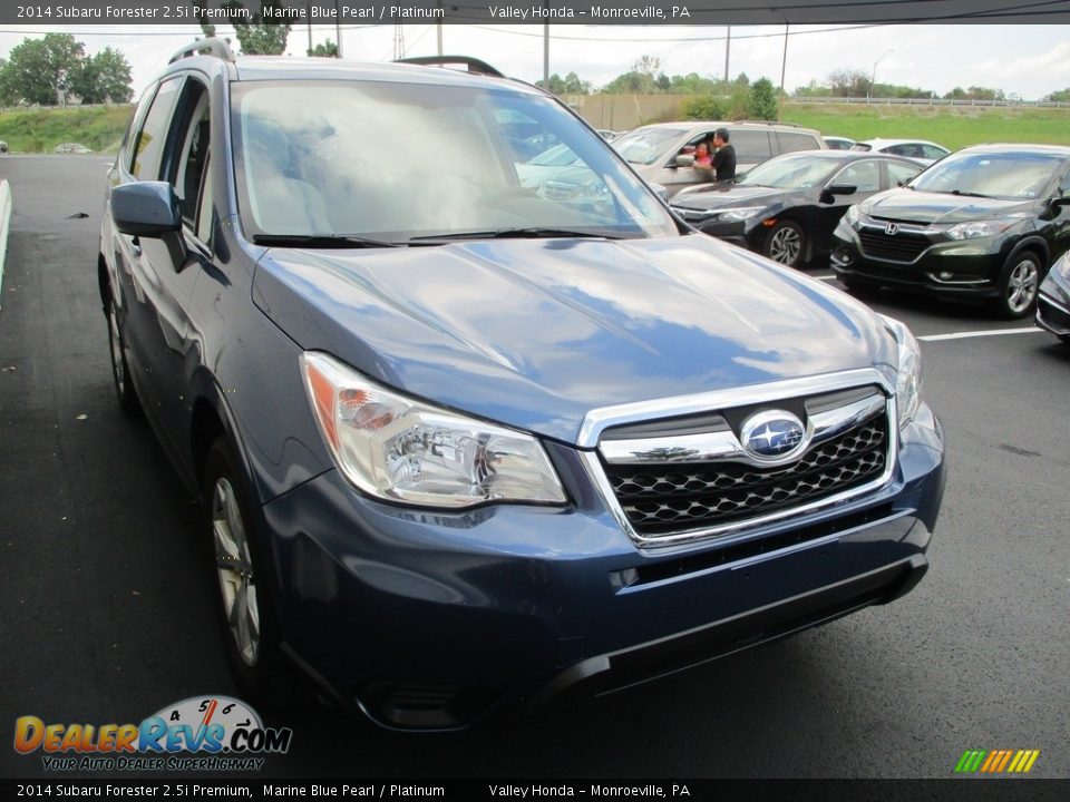 2014 Subaru Forester 2.5i Premium Marine Blue Pearl / Platinum Photo #7