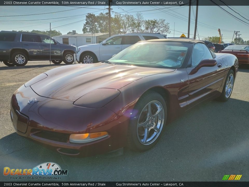 2003 Chevrolet Corvette Convertible 50th Anniversary Red / Shale Photo #3