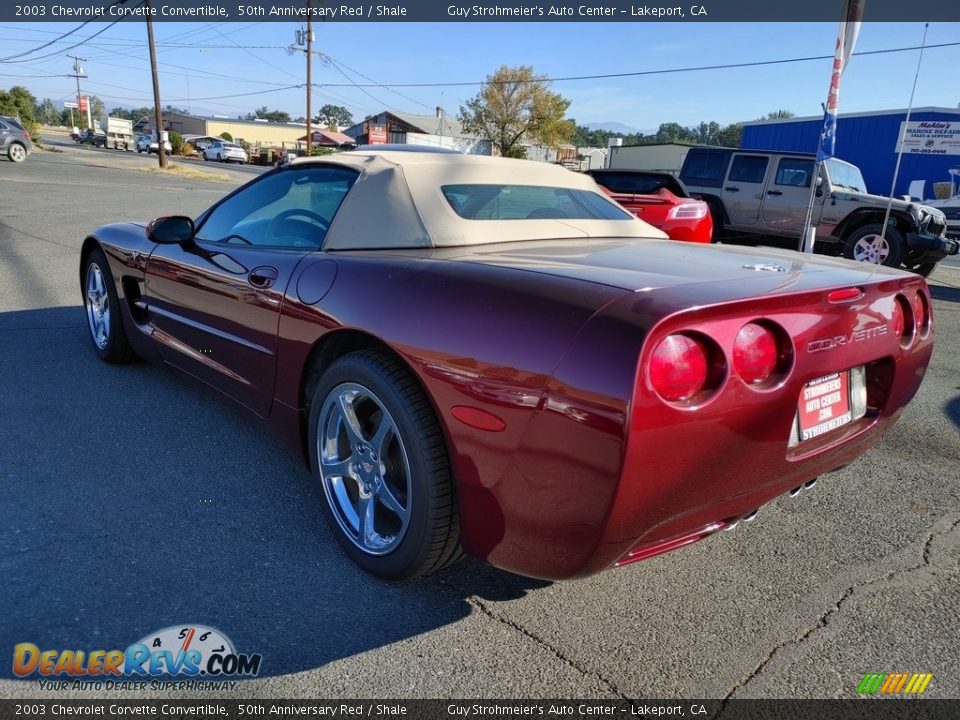 2003 Chevrolet Corvette Convertible 50th Anniversary Red / Shale Photo #5