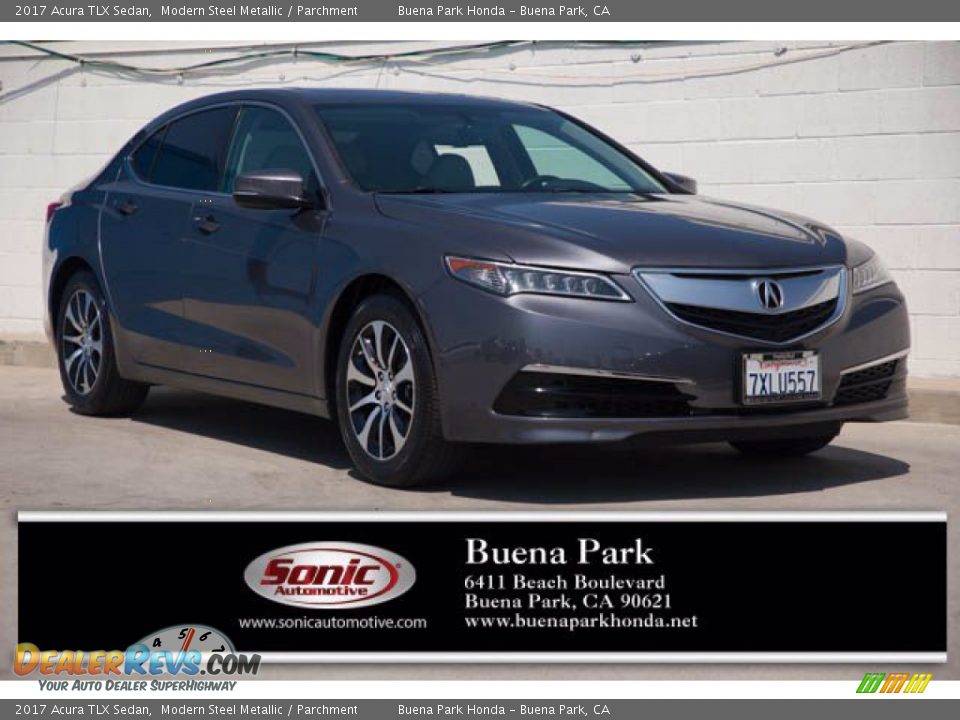 2017 Acura TLX Sedan Modern Steel Metallic / Parchment Photo #1