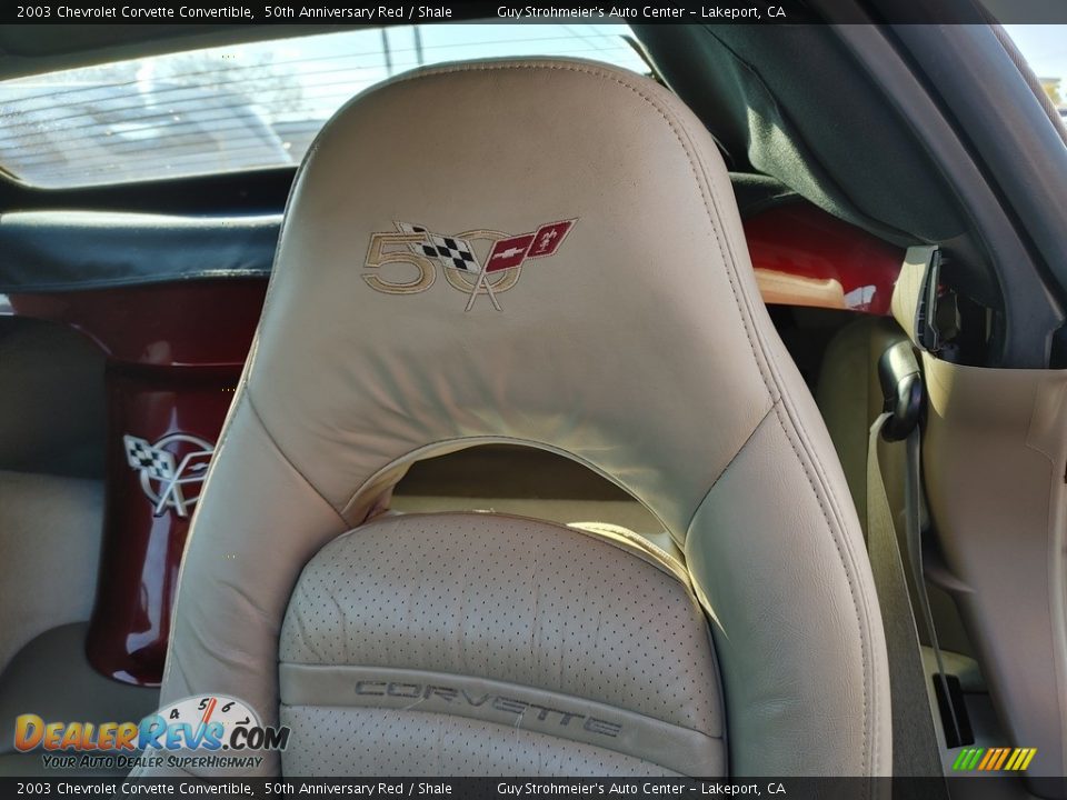 2003 Chevrolet Corvette Convertible 50th Anniversary Red / Shale Photo #9