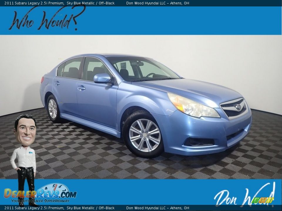 2011 Subaru Legacy 2.5i Premium Sky Blue Metallic / Off-Black Photo #1