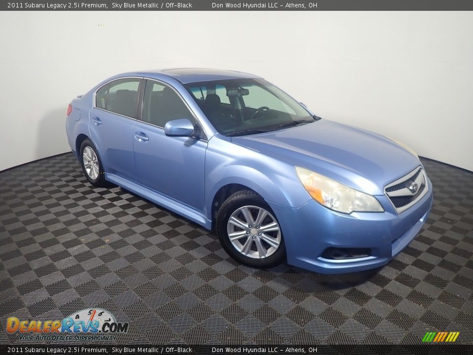 2011 Subaru Legacy 2.5i Premium Sky Blue Metallic / Off-Black Photo #4