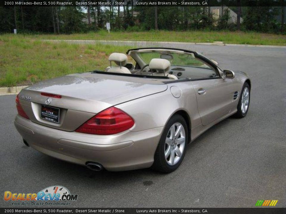 2003 Mercedes-Benz SL 500 Roadster Desert Silver Metallic / Stone Photo #8