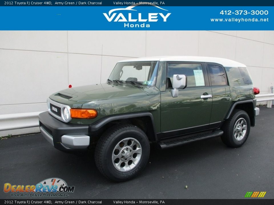 2012 Toyota FJ Cruiser 4WD Army Green / Dark Charcoal Photo #1