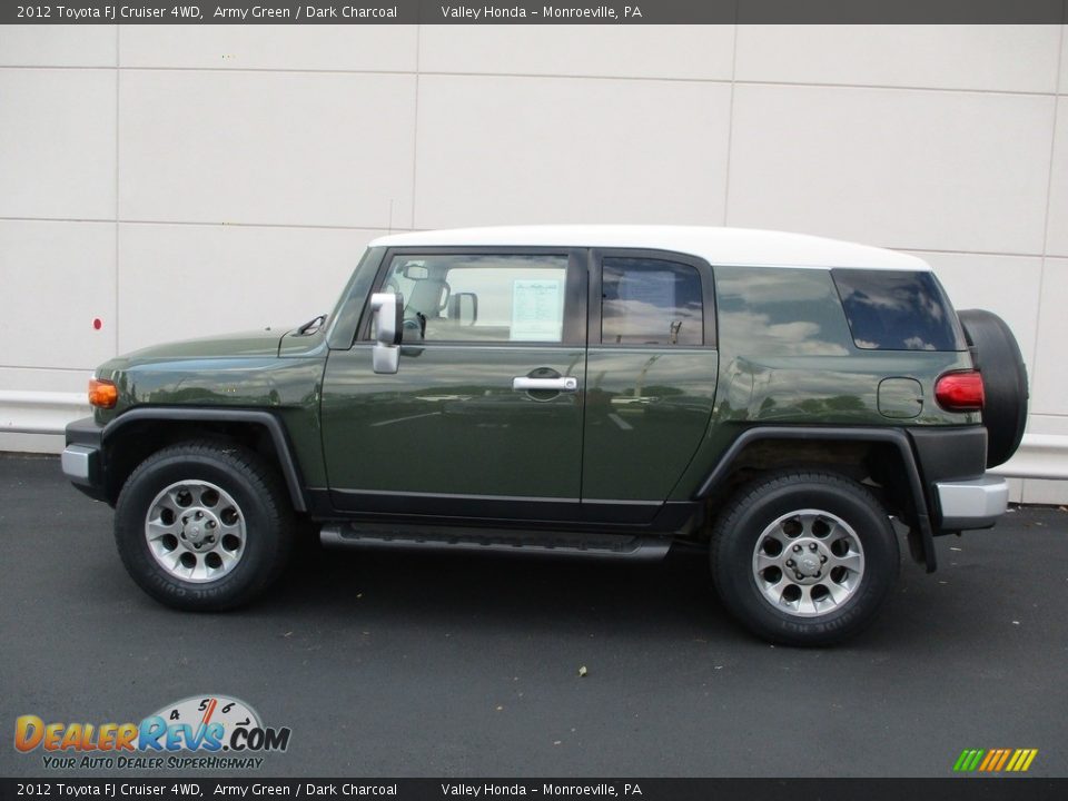 2012 Toyota FJ Cruiser 4WD Army Green / Dark Charcoal Photo #2