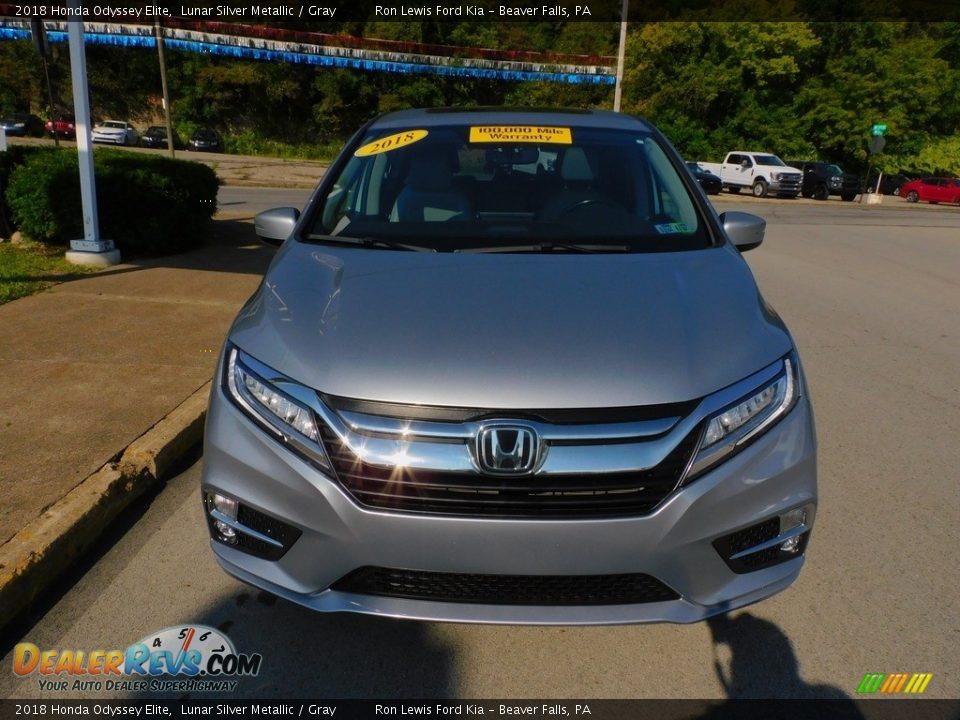 2018 Honda Odyssey Elite Lunar Silver Metallic / Gray Photo #8